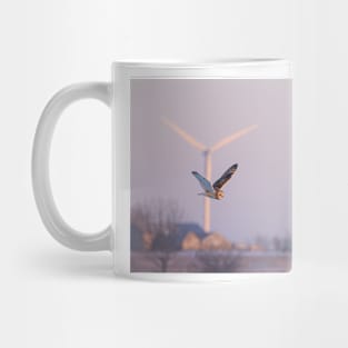 Short-eared owl in flight Mug